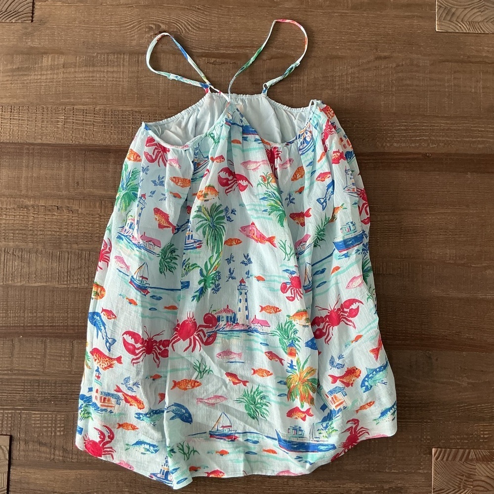 Maeve Anthropologie Halter Swing Mini Dress Sea Life Size Medium - Picture 2 of 8
